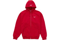 Supreme Nike Zip Up Hooded Sweatshirt Red