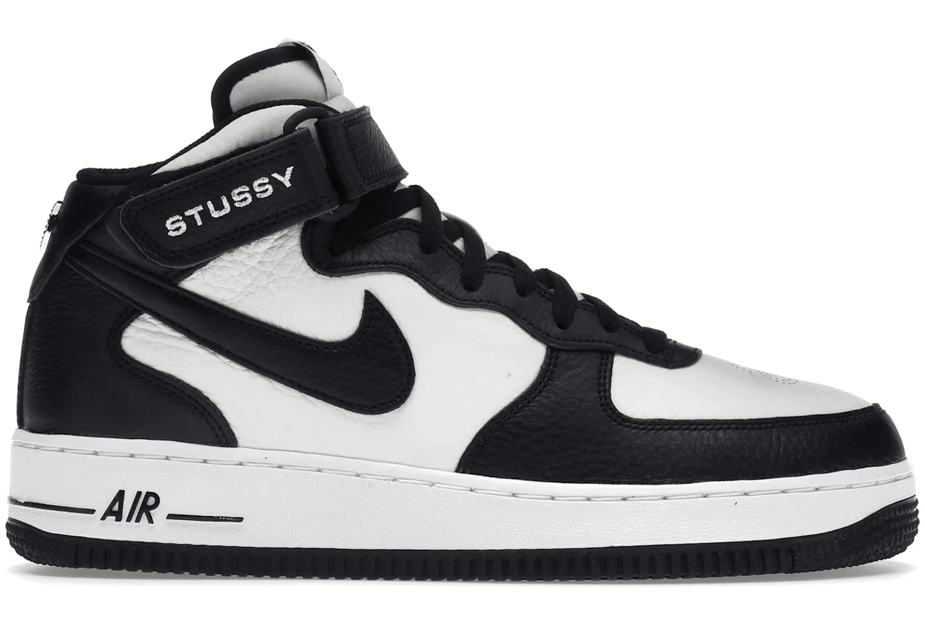 Nike Air Force 1 Mid Stussy Light Bone Black