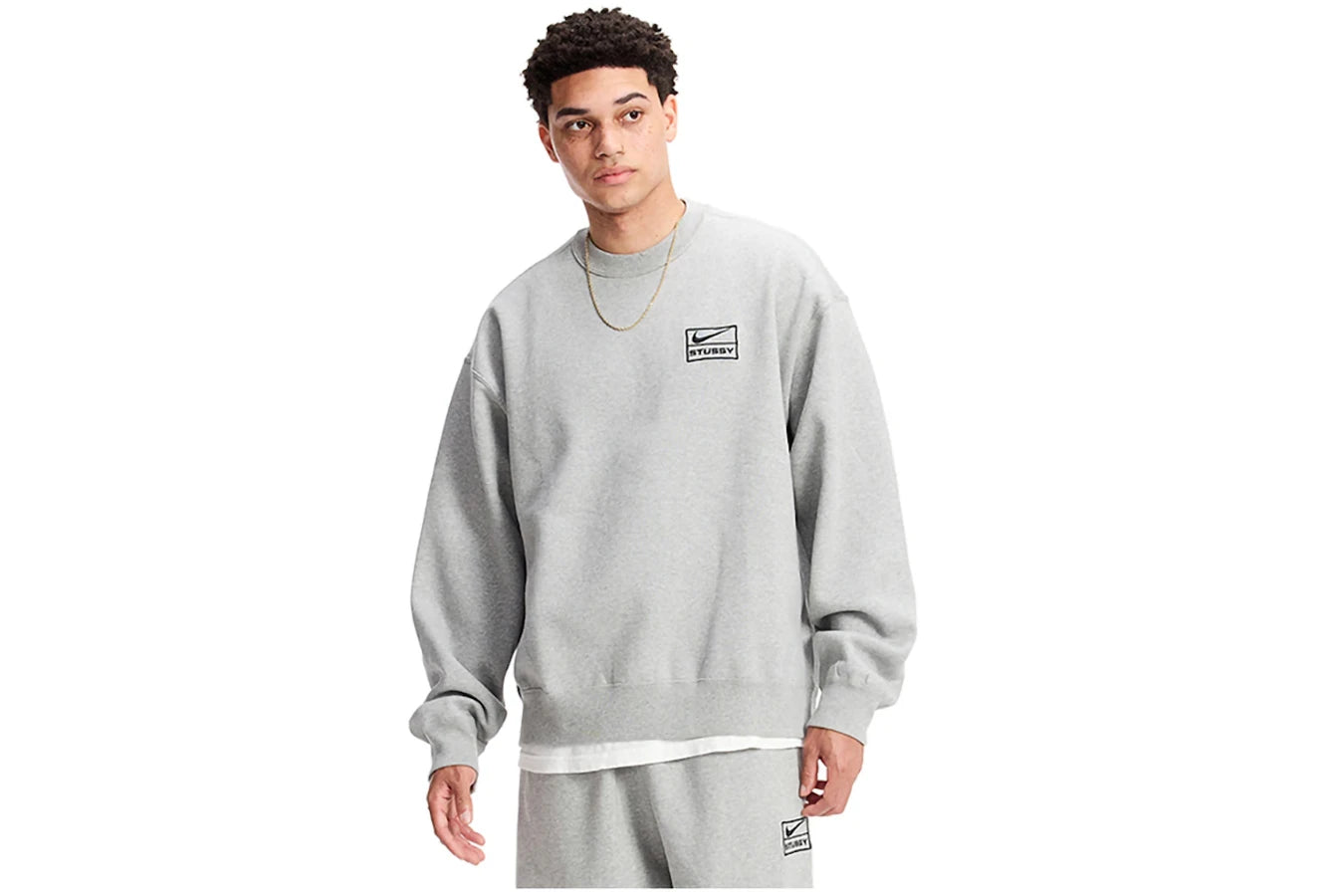 Nike x Stussy Crew Fleece Grey