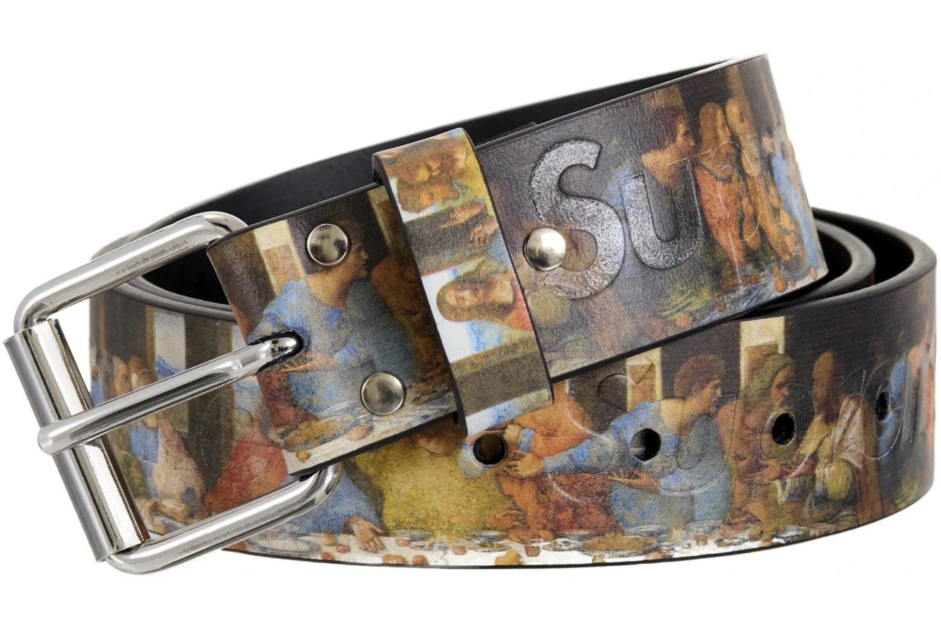 Supreme Last Supper Leather Belt Multicolor