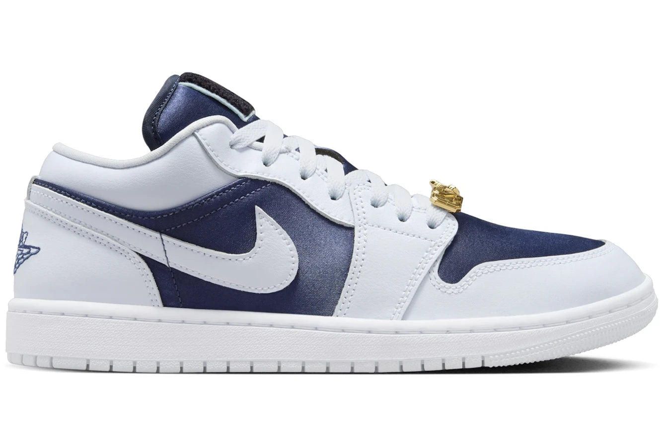 Air Jordan 1 Low SE Football Gray White Gym Red Midnight Navy