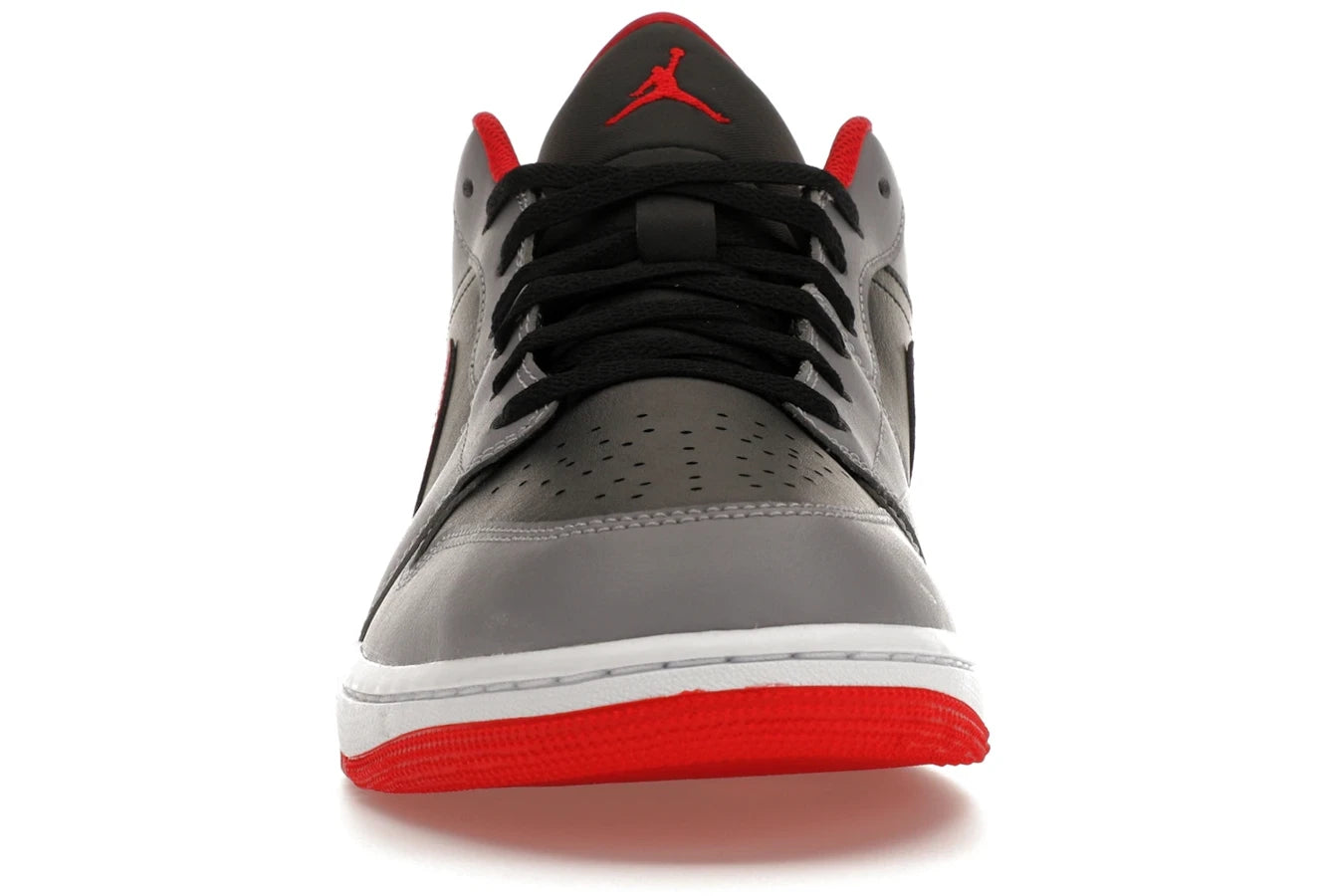 Air Jordan 1 Low Black Light Smoke Grey Gym Red