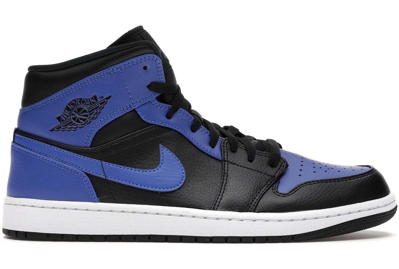 Air Jordan 1 Mid Hyper Royal Tumbled Leather