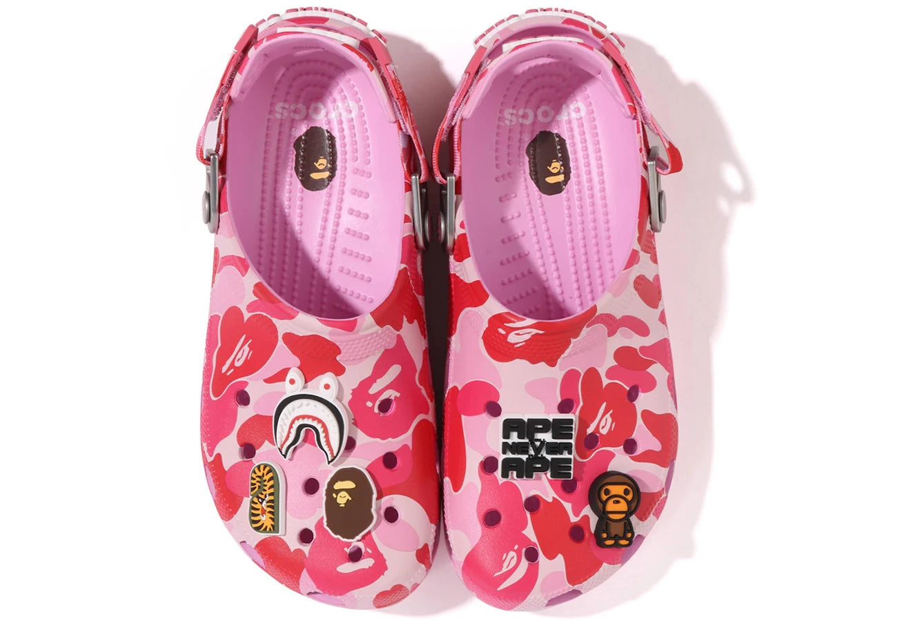 Crocs Classic Clog A Bathing Ape ABC Camo Pink