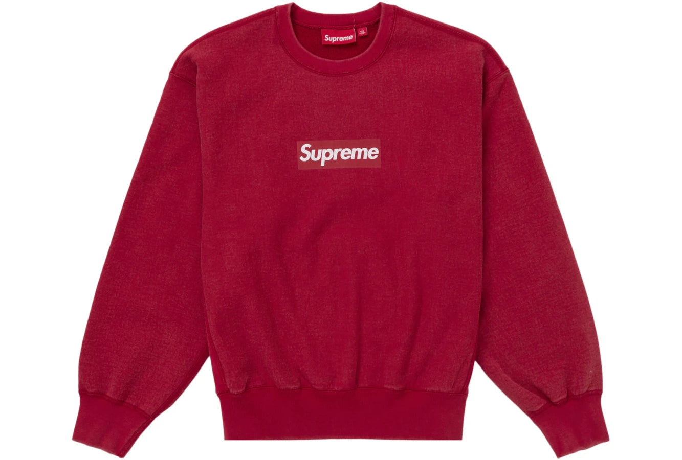 Supreme Washed Box Logo Crewneck Red