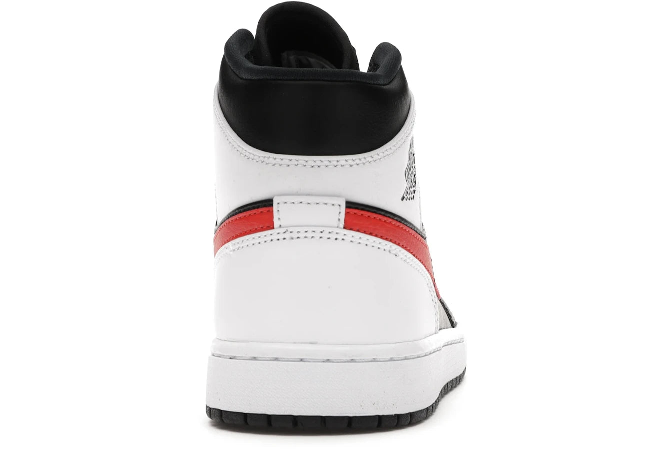 Air Jordan 1 Mid Black Chile Red White