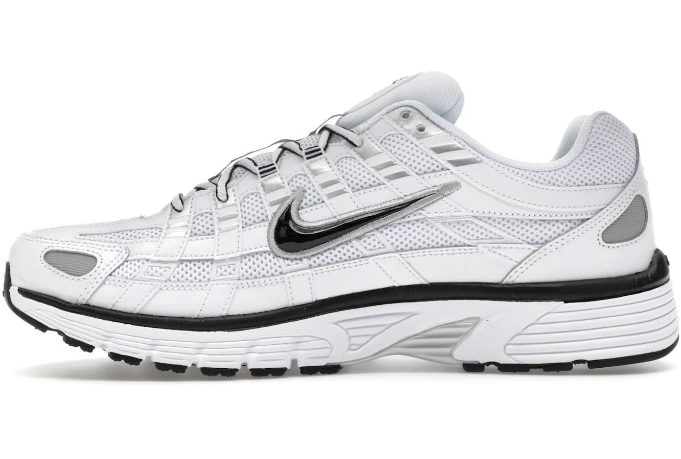 Nike P-6000 White Metallic Silver Black