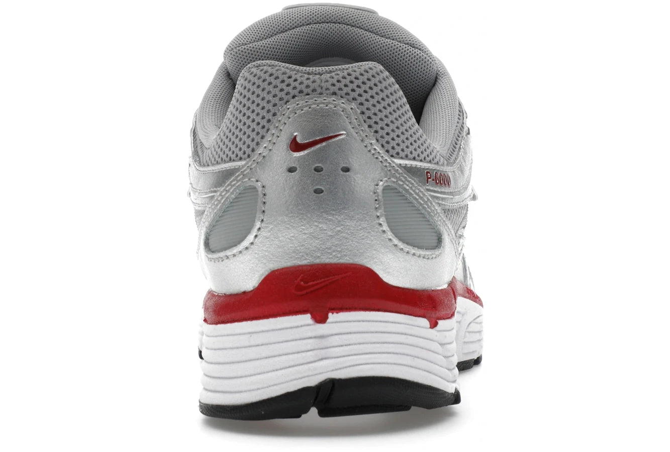 Nike P-6000 Metallic Silver Gym Red