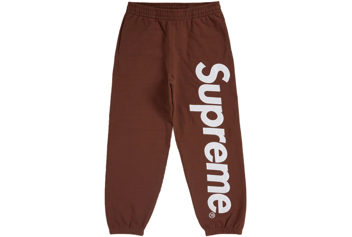 Supreme Satin Applique Sweatpant FW24 Brown