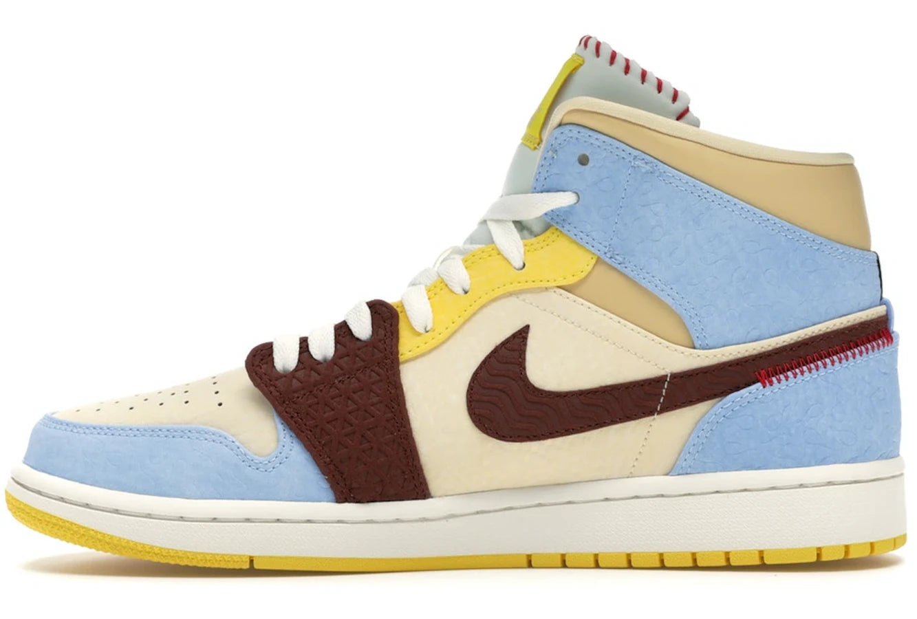 Air Jordan 1 Mid SE Fearless Maison Chateau Rouge