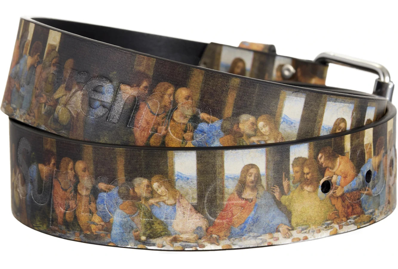 Supreme Last Supper Leather Belt Multicolor