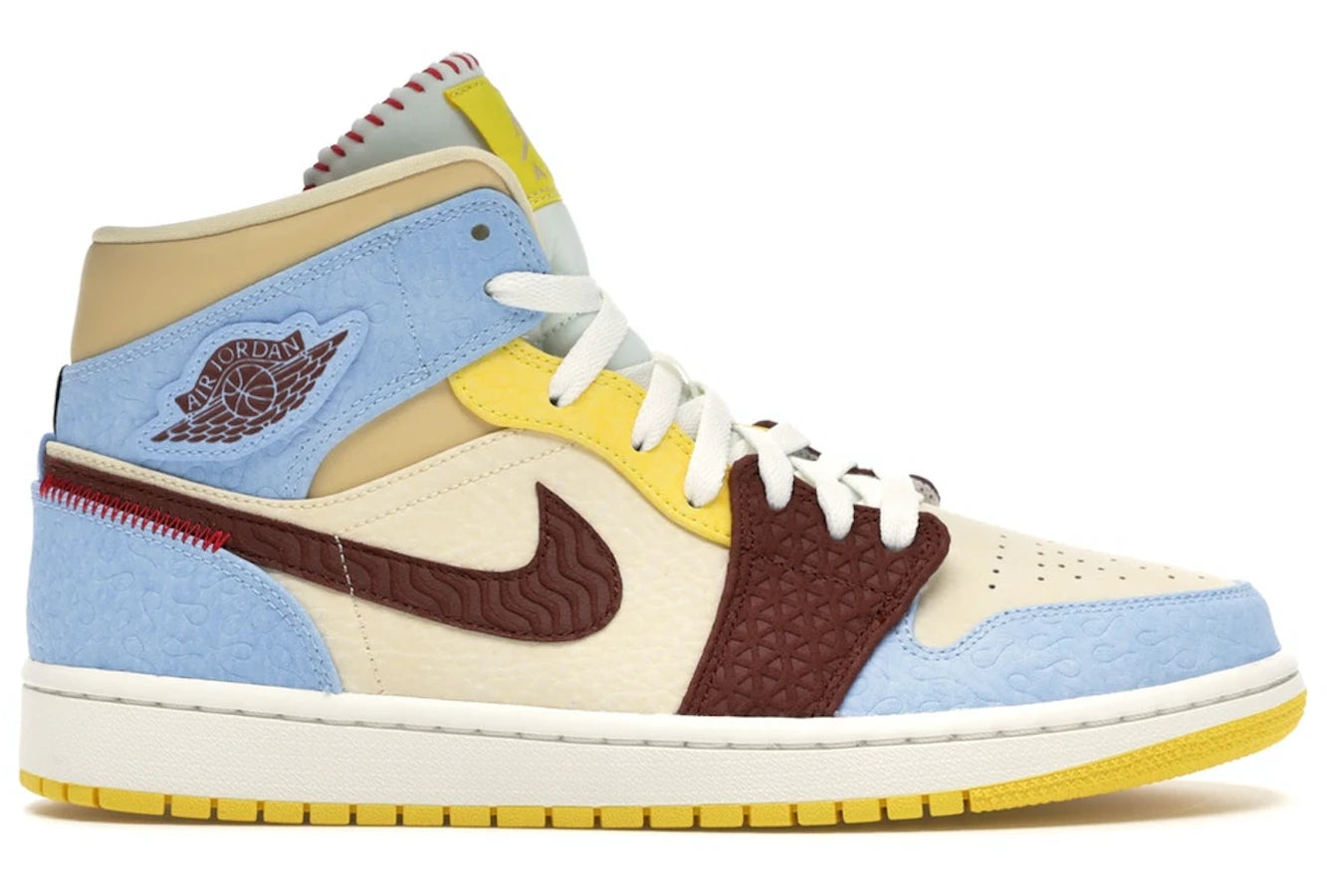 Air Jordan 1 Mid SE Fearless Maison Chateau Rouge