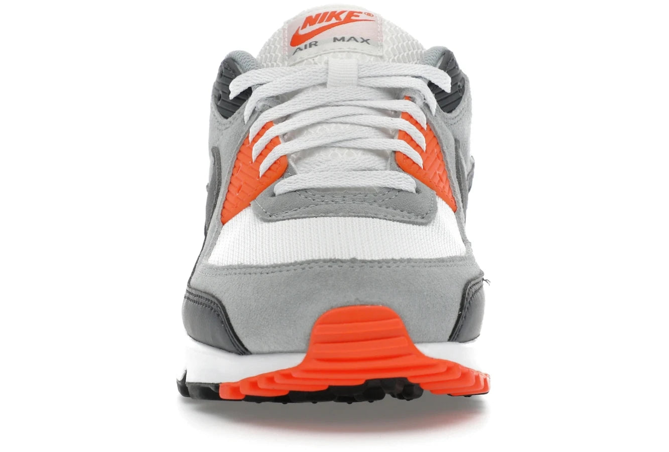 Nike Air Max 90 Summit White Safety Orange Dark Smoke Grey Smoke Grey