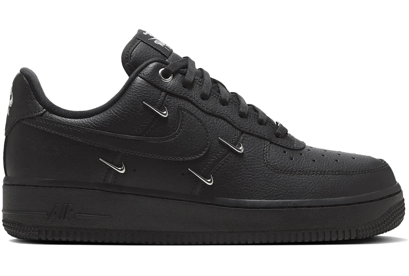Nike Air Force 1 Low '07 LX Black Silver Mini Swoosh