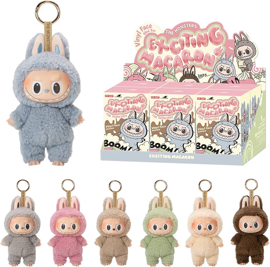 Pop Mart Labubu The Monsters Tasty Macarons Vinyl Plush Pendant Single Blind Box