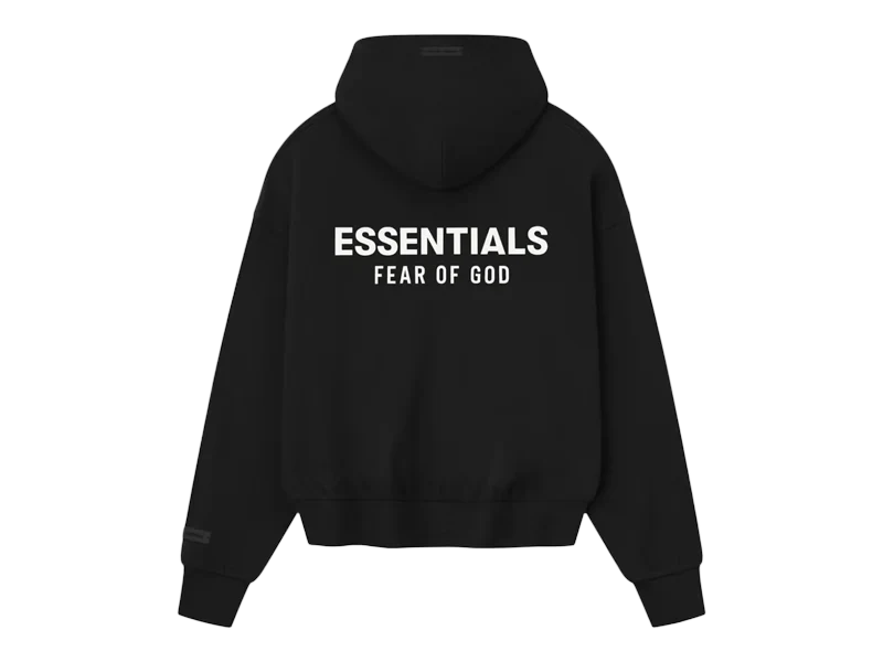 Fear of God Essentials Zip Up Hoodie Black