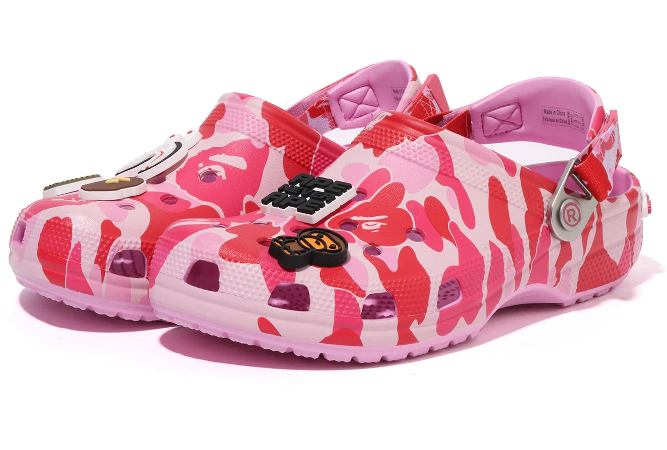 Crocs Classic Clog A Bathing Ape ABC Camo Pink