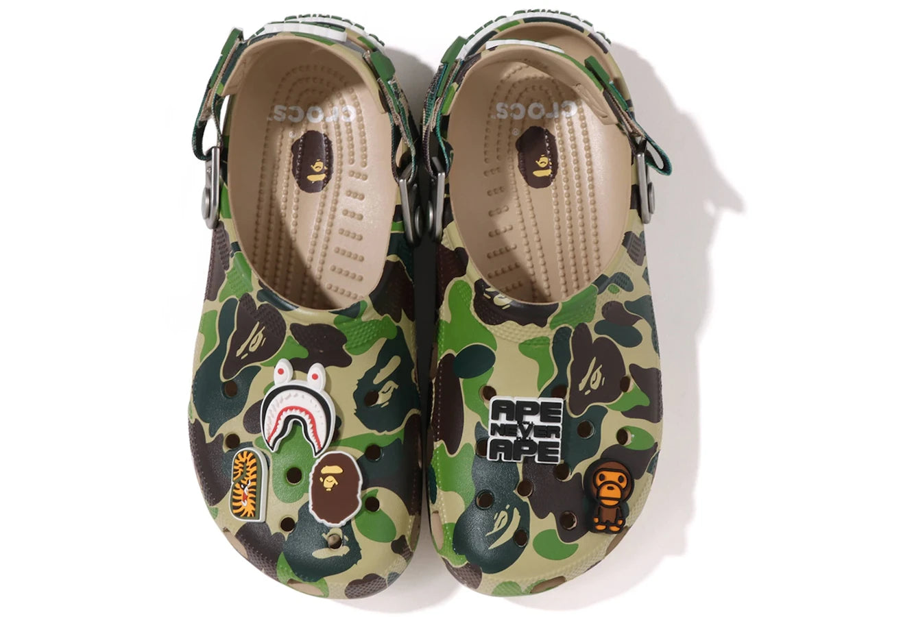 Crocs Classic Clog A Bathing Ape ABC Camo Green