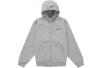 Supreme Nike Zip Up Hooded Sweatshirt Heather Grey