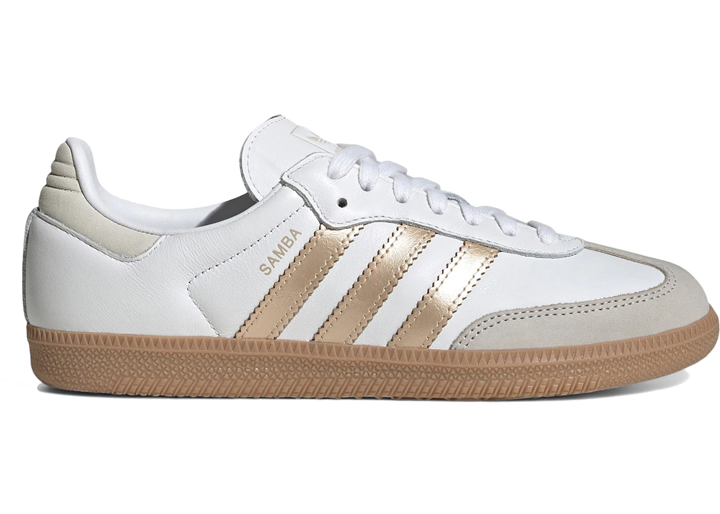 adidas Samba OG White Wonder Gold Metallic (Women's)