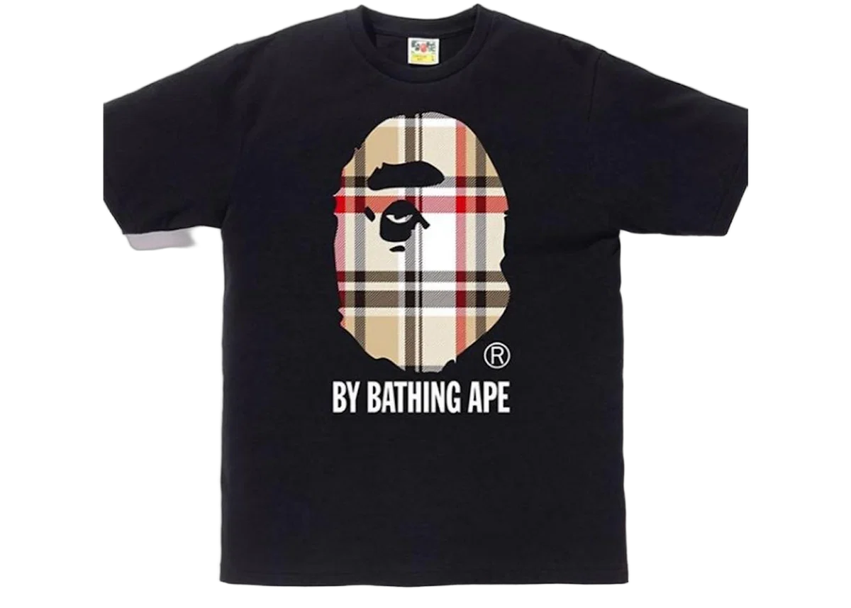 BAPE Check T-Shirt Black Beige