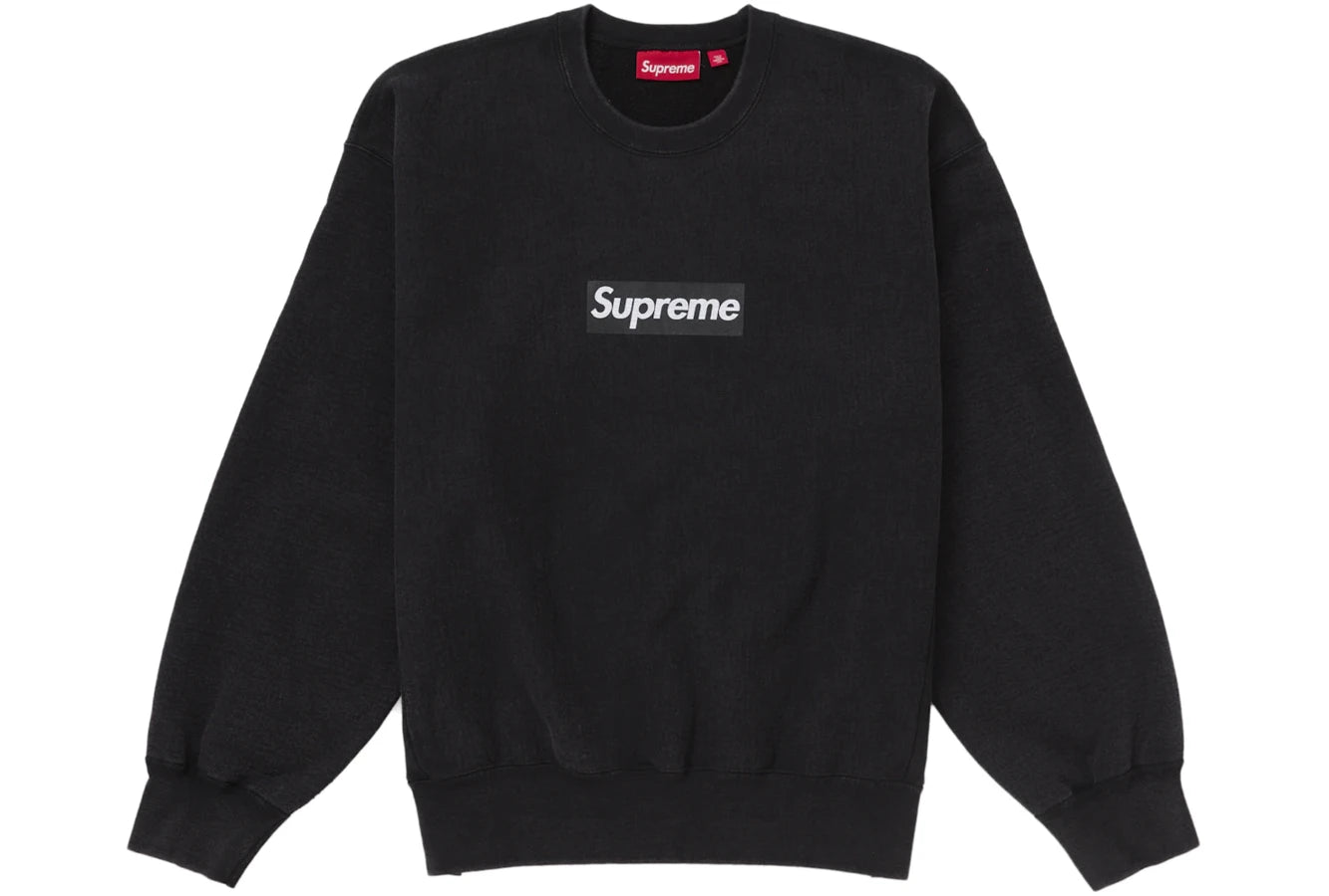 Supreme Washed Box Logo Crewneck Black