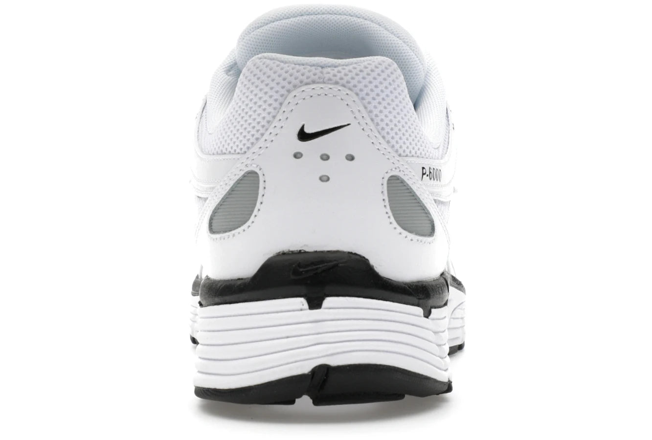 Nike P-6000 White Metallic Silver Black