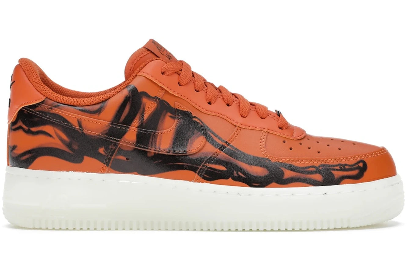Nike Air Force 1 Low Orange Skeleton Halloween