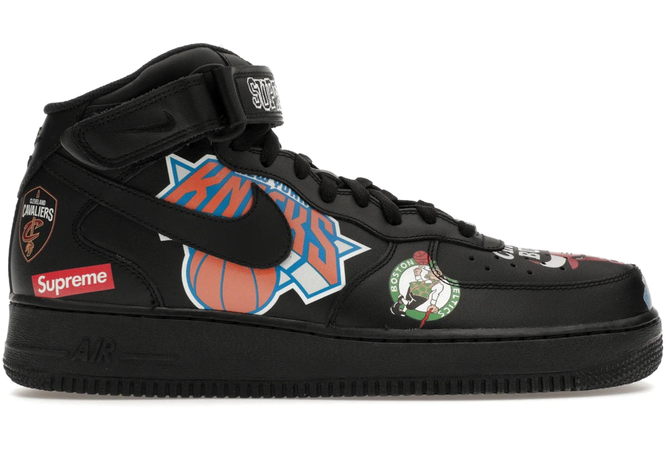 Nike Air Force 1 Mid Supreme NBA Black