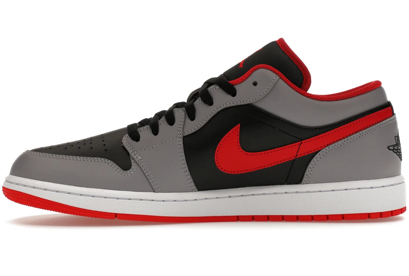 Air Jordan 1 Low Black Light Smoke Grey Gym Red