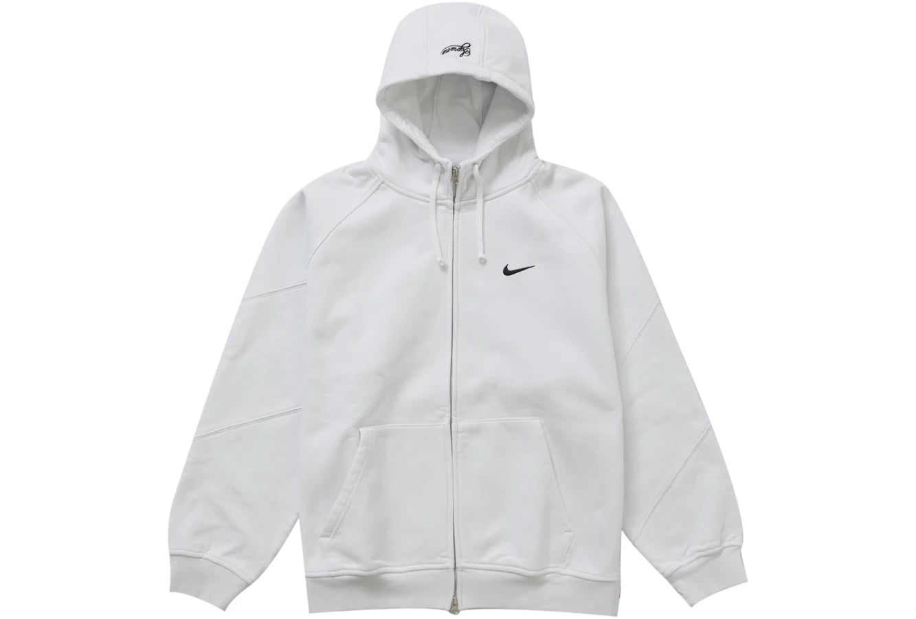 Supreme Nike Zip Up Hooded Sweatshirt White