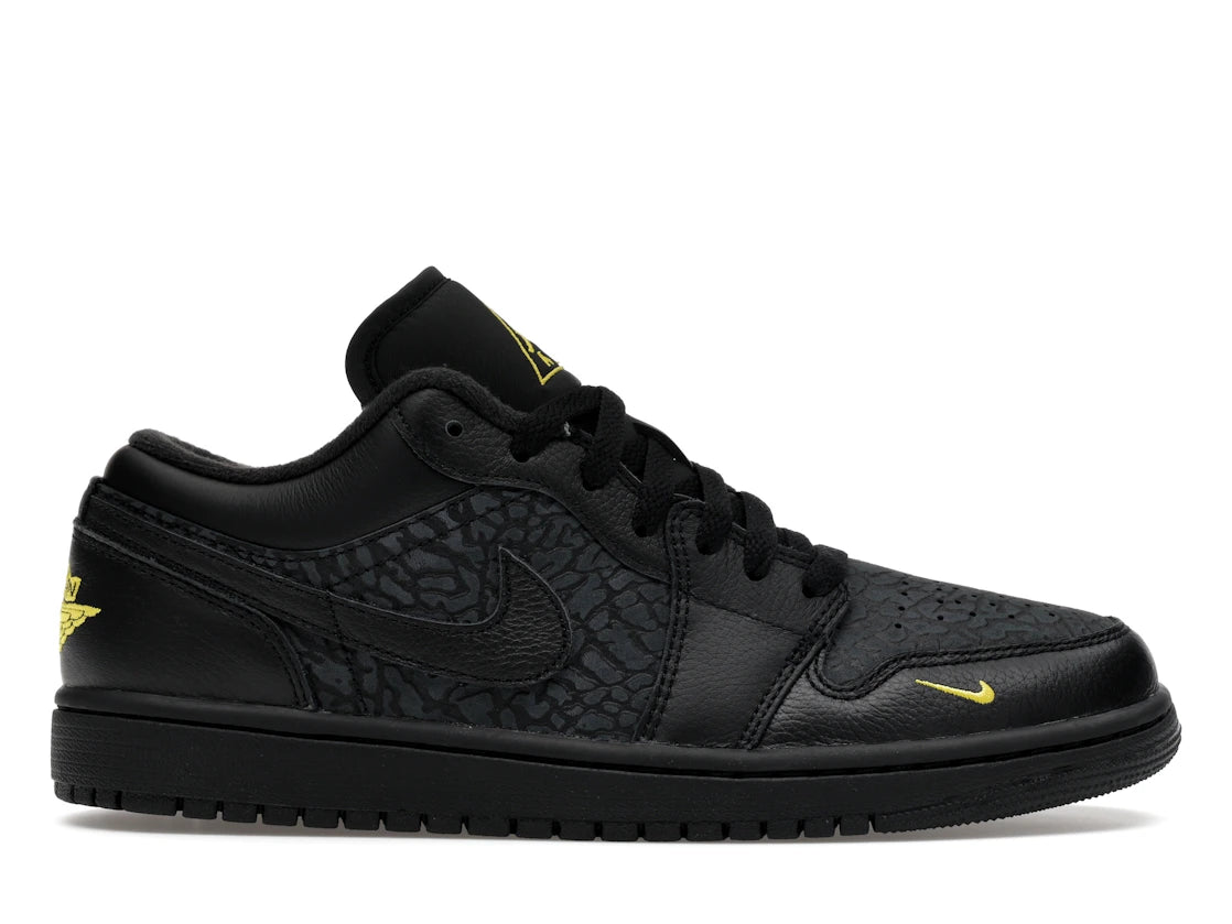 Jordan 1 Low Black Elephant Print