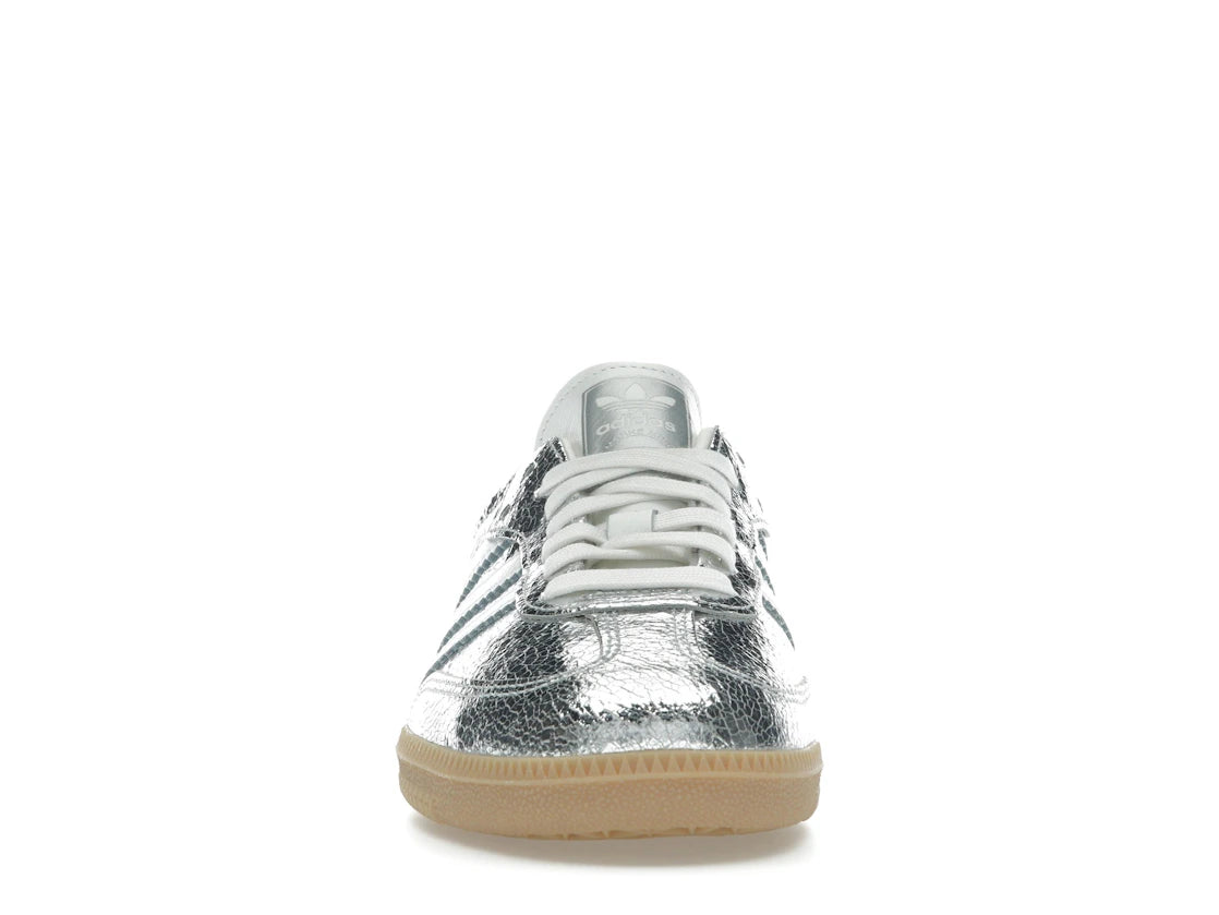 adidas Samba OG Silver Metallic Cracked Leather (Women's)