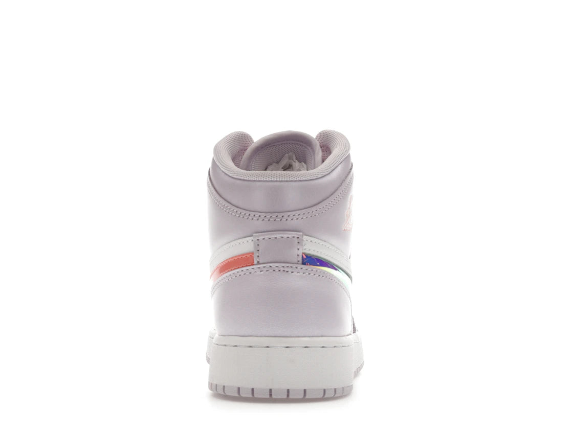 Jordan 1 Mid SE Barely Grape Iridescent Swoosh (GS)