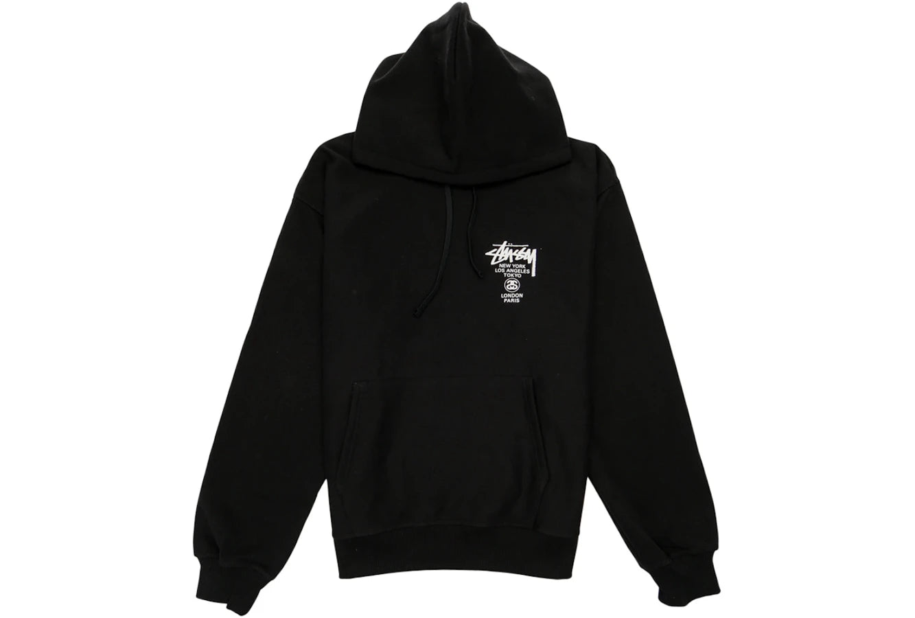 Stussy World Tour Hoodie Black