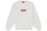 Supreme Washed Box Logo Crewneck White