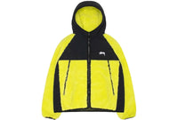 Stussy Sherpa Paneled Hooded Jacket Lime