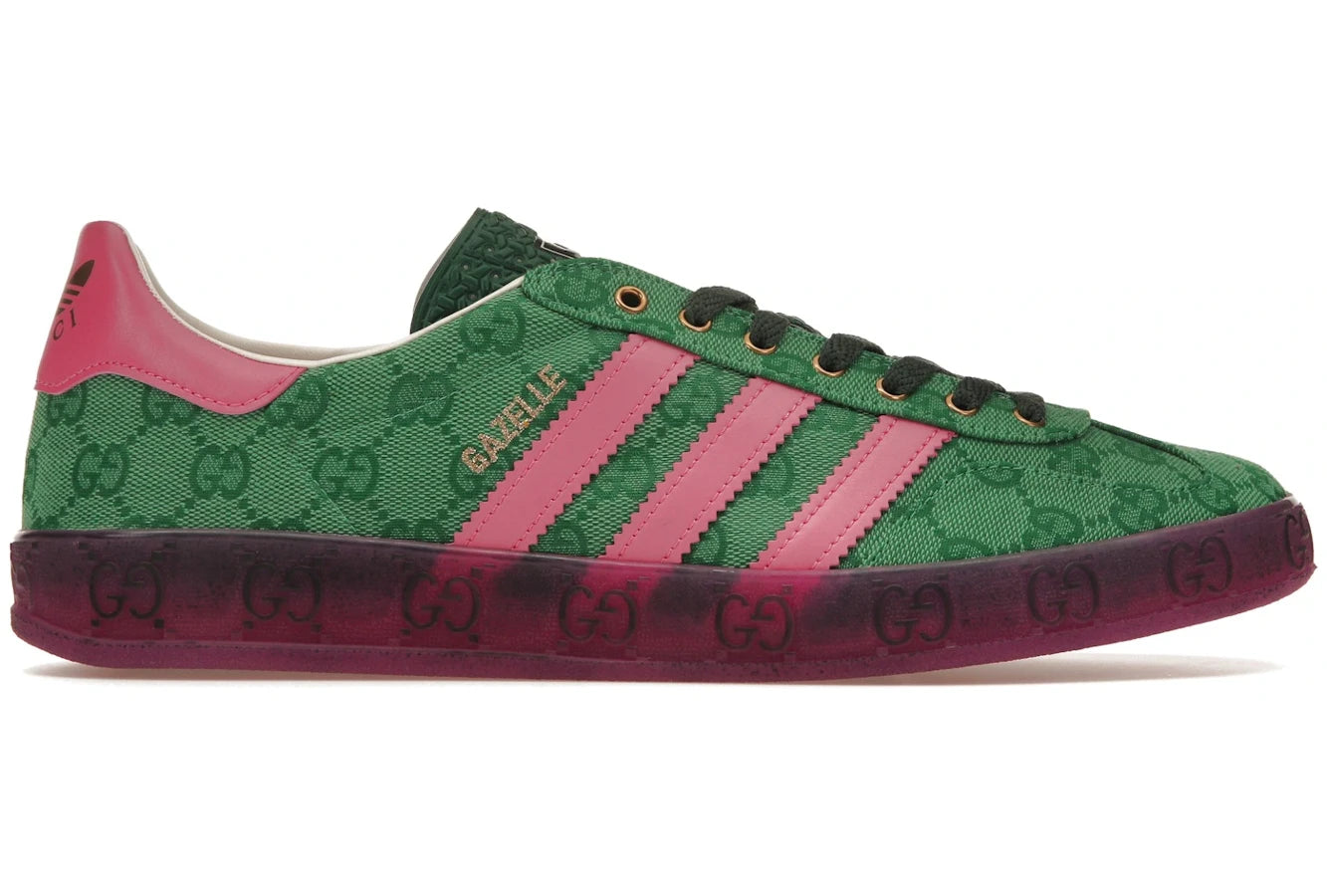 Adidas x Gucci Gazelle Green GG Monogram