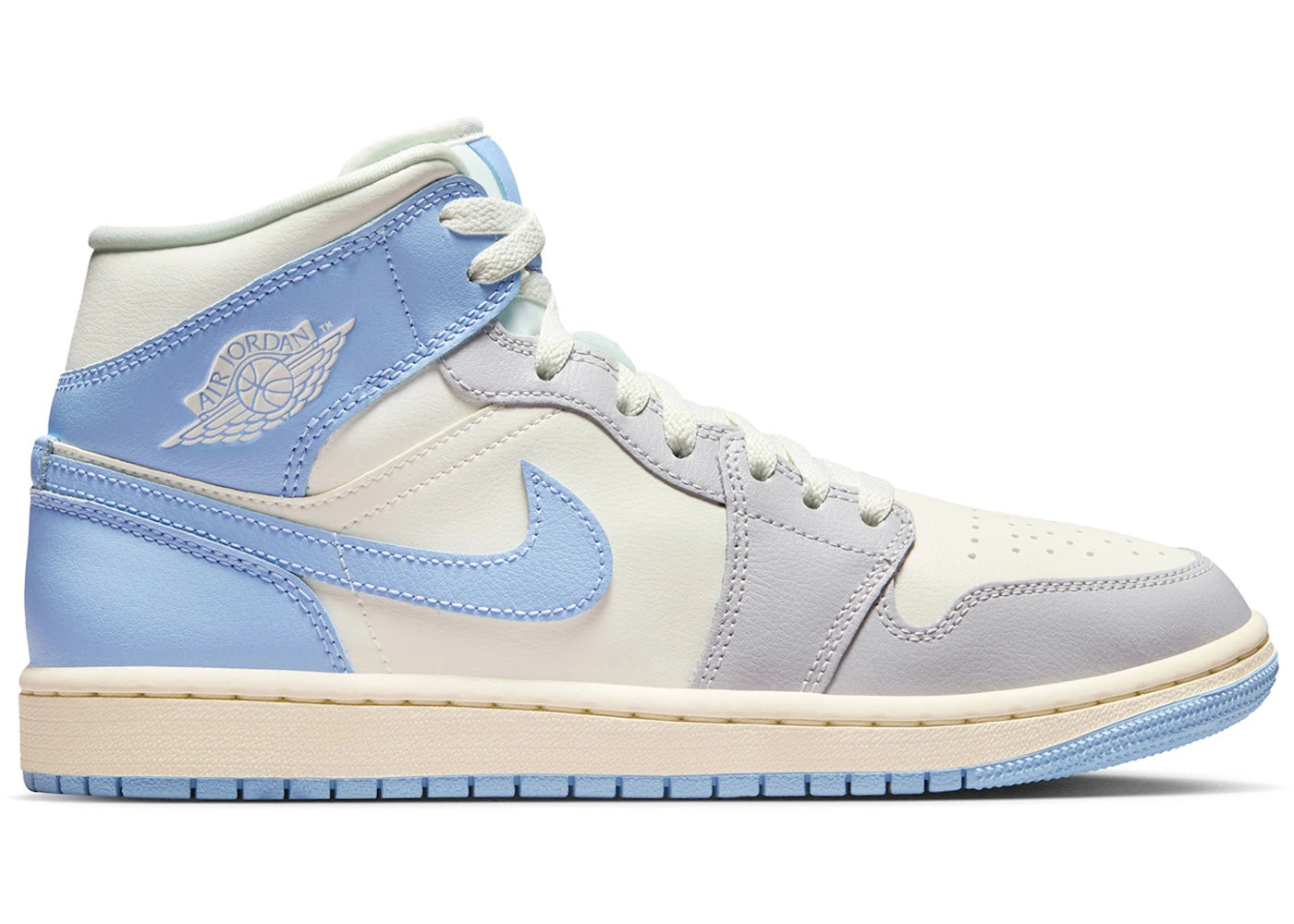 Jordan 1 Mid Psychic Blue Sail Coconut Milk (Women's)