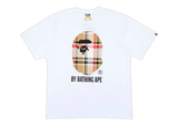 BAPE Check T-Shirt White Beige