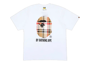 BAPE Check T-Shirt White Beige