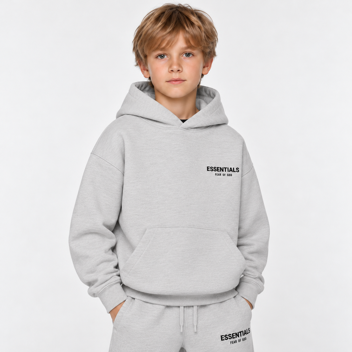 Fear of God Essentials Hoodie Light Oatmeal (Kids)