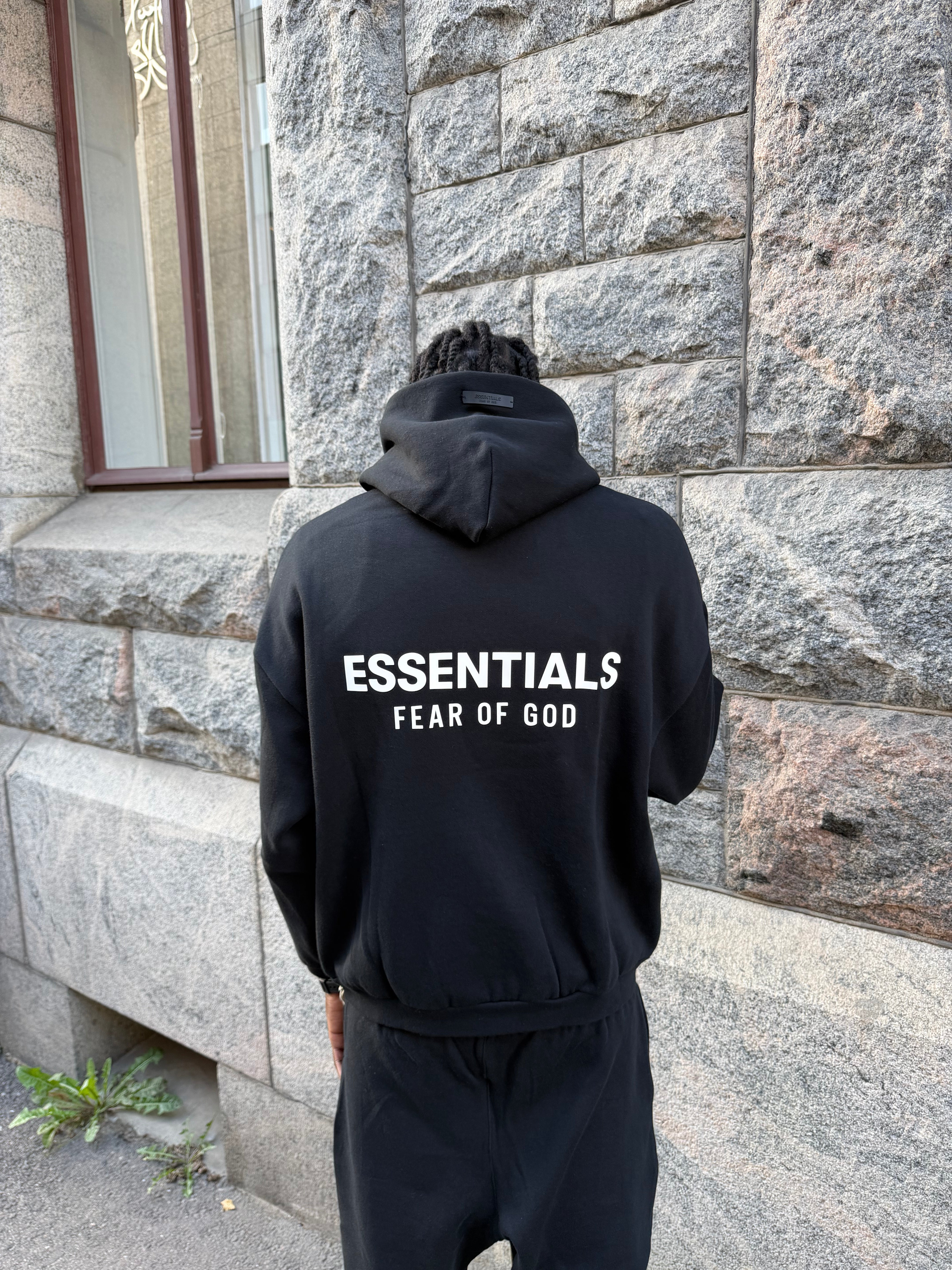 Essentials Fleece Black Tracksuit