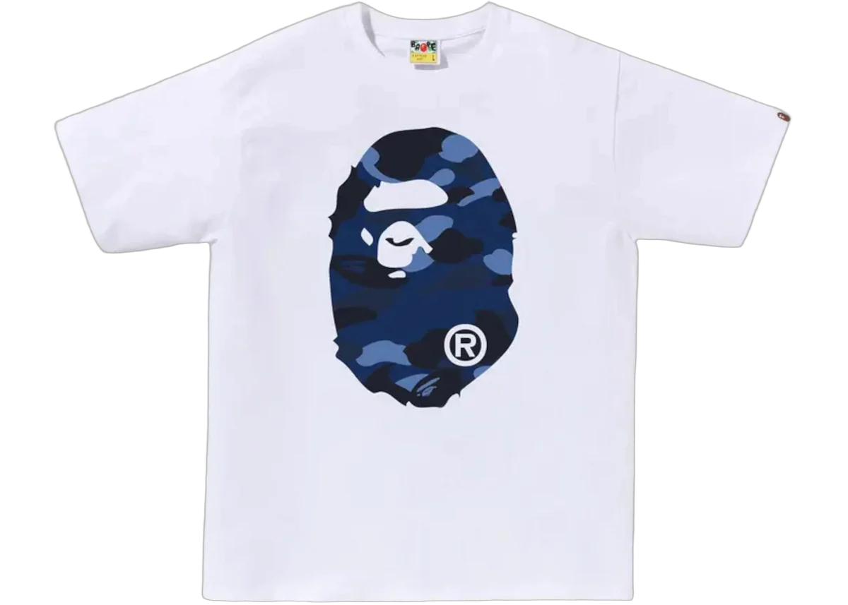 BAPE Color Camo Big Ape Head T-Shirt Navy