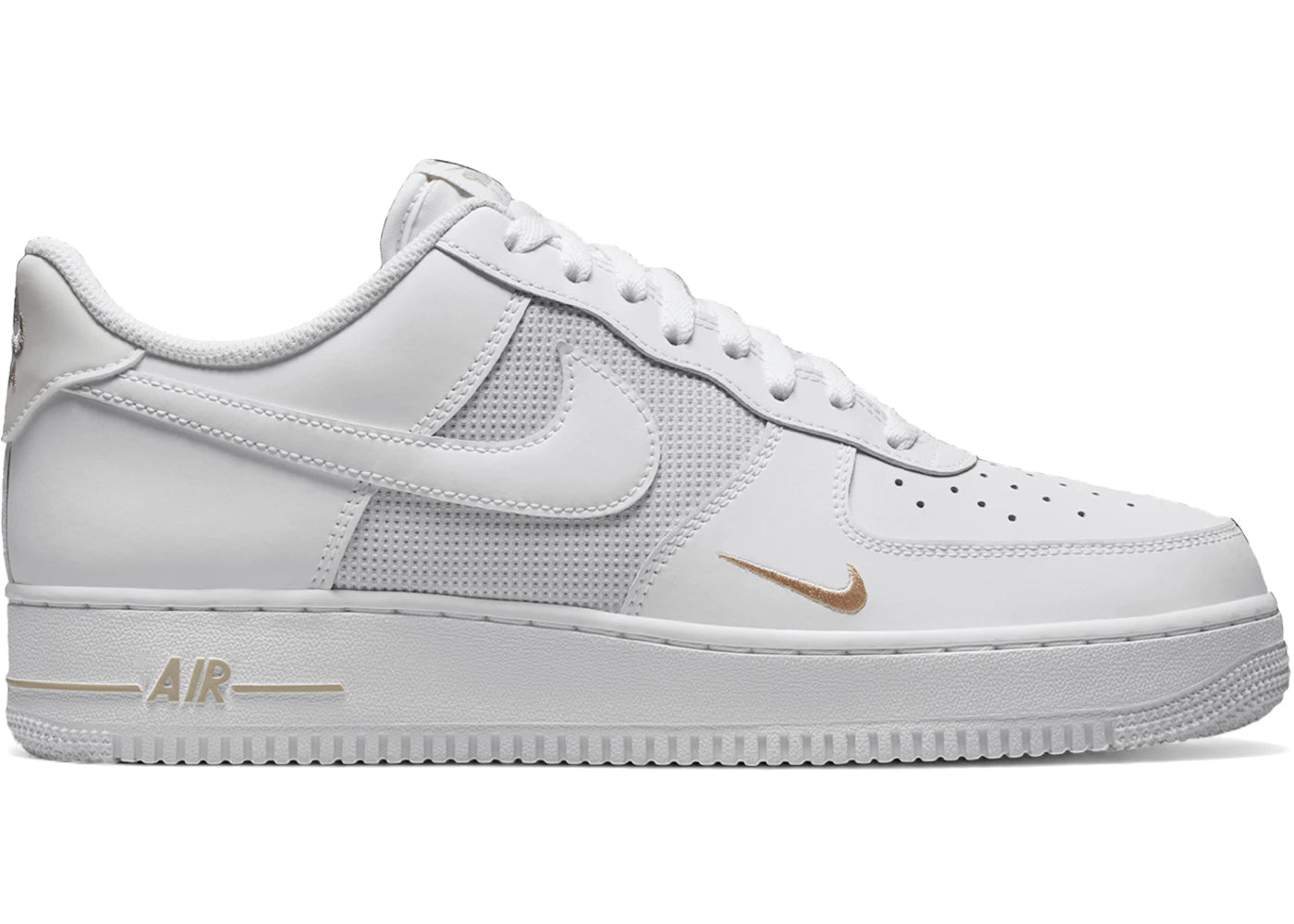 Nike Air Force 1 Low White Desert Khaki Mini Swoosh