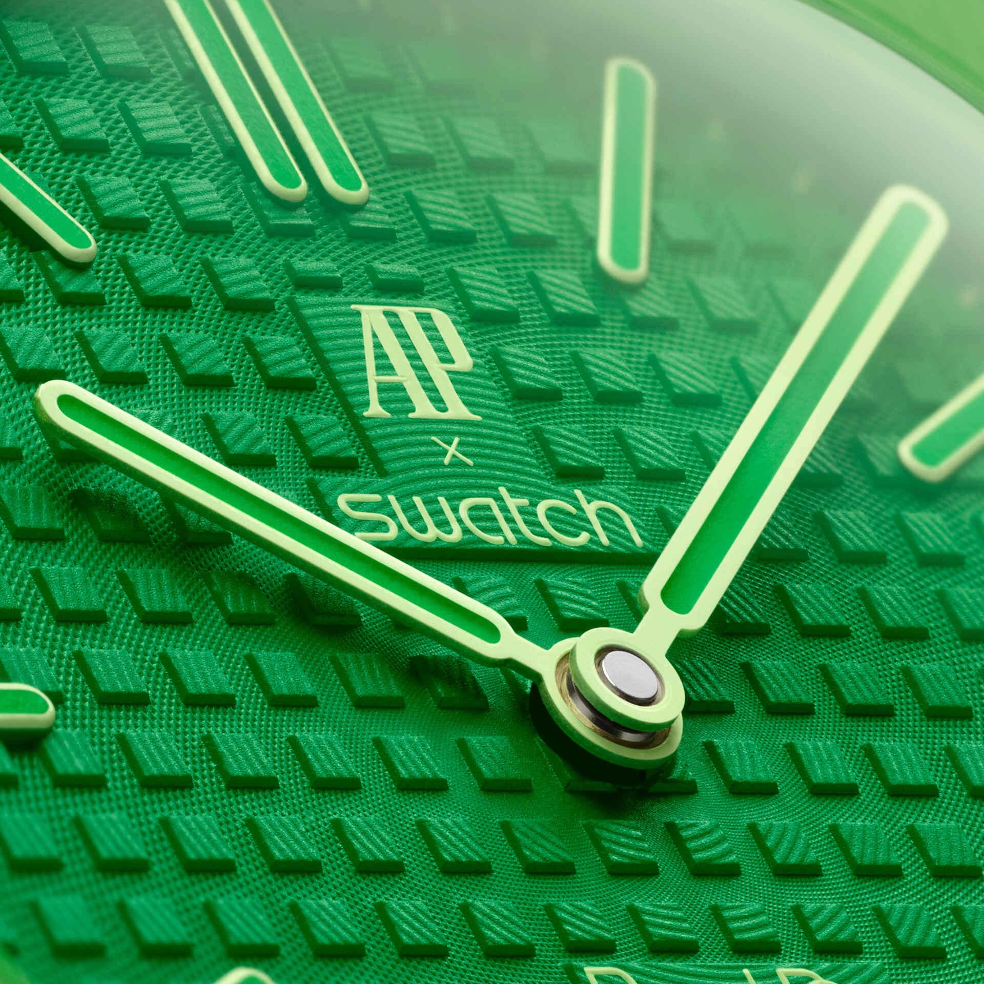 Swatch x Audemars Piguet Bioceramic Royal Pop Green Eight SSX03G100N