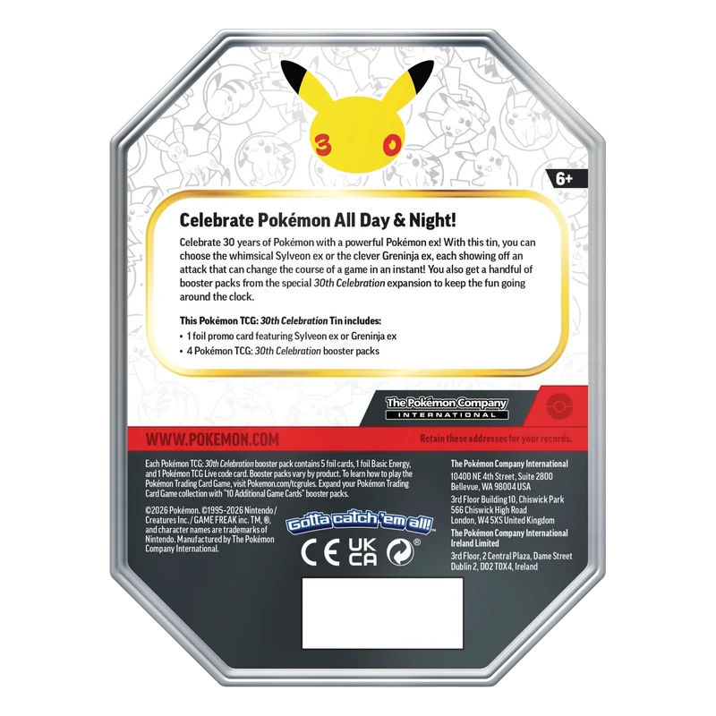Pokémon TCG 30th Celebration Greninja ex Tin
