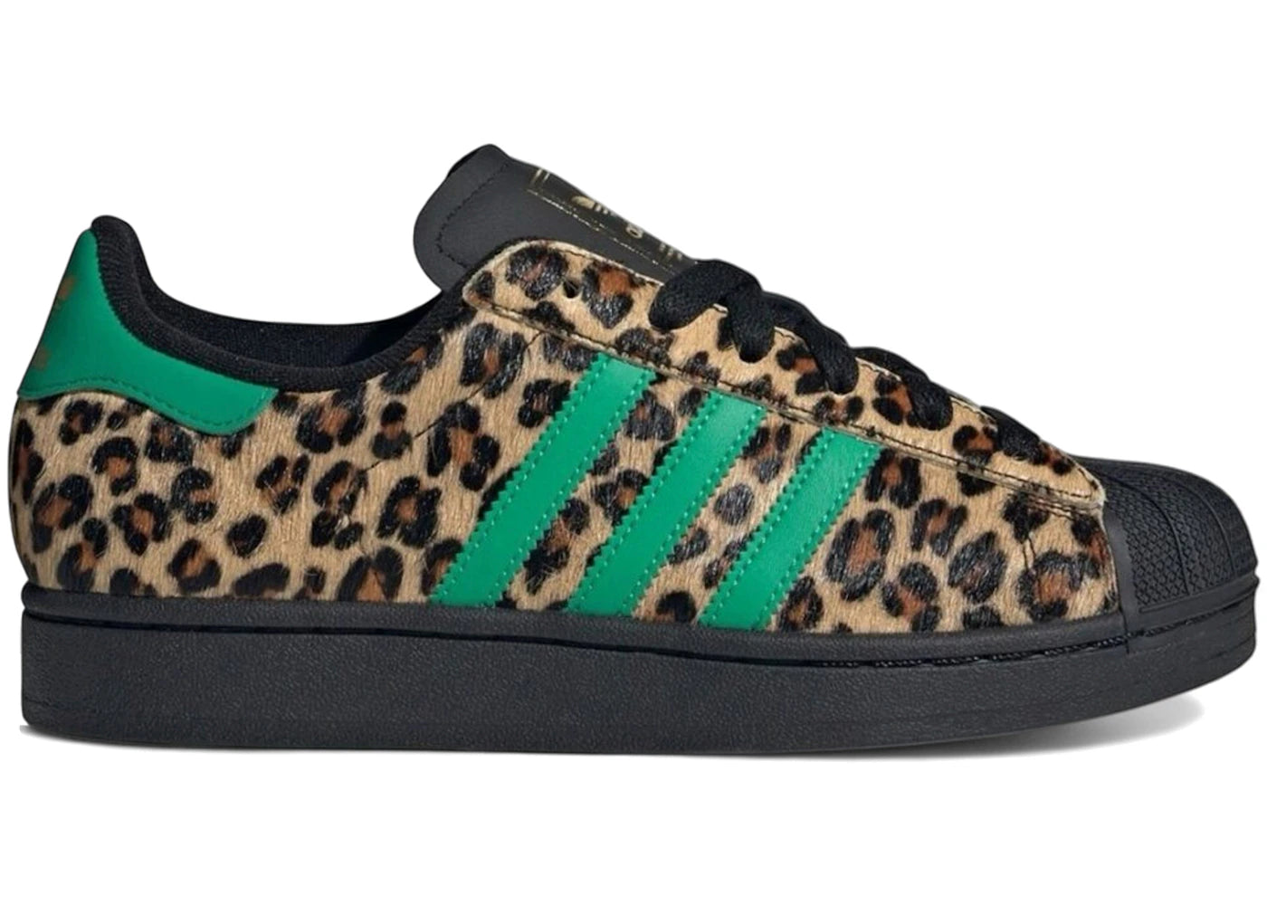 adidas Superstar Black Green Leopard (Women's)