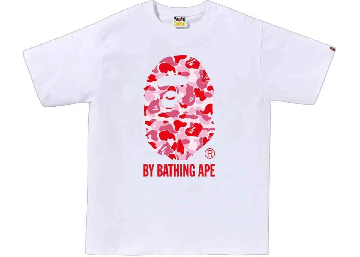 BAPE ABC Camo T-Shirt White Pink BAPE ABC Camo T-Shirt White Pink
