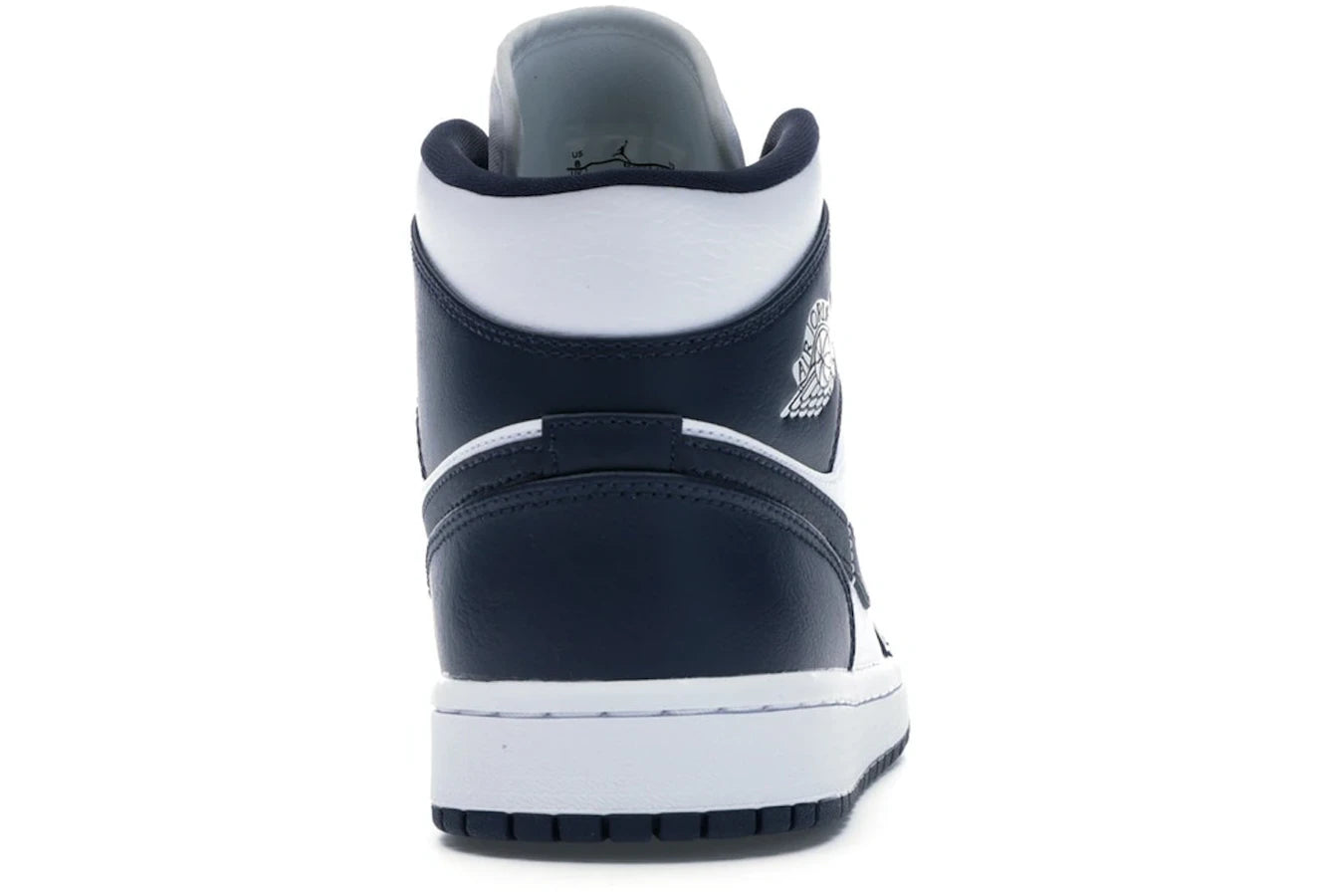 Air Jordan 1 Mid White Metallic Gold Obsidian